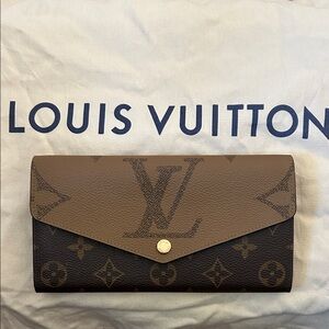 Louis Vuitton Tan and Black Monogram Wallet